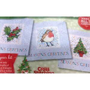 3-In-1 Christmas Cross Stitch Kit With Cards & Envelopes